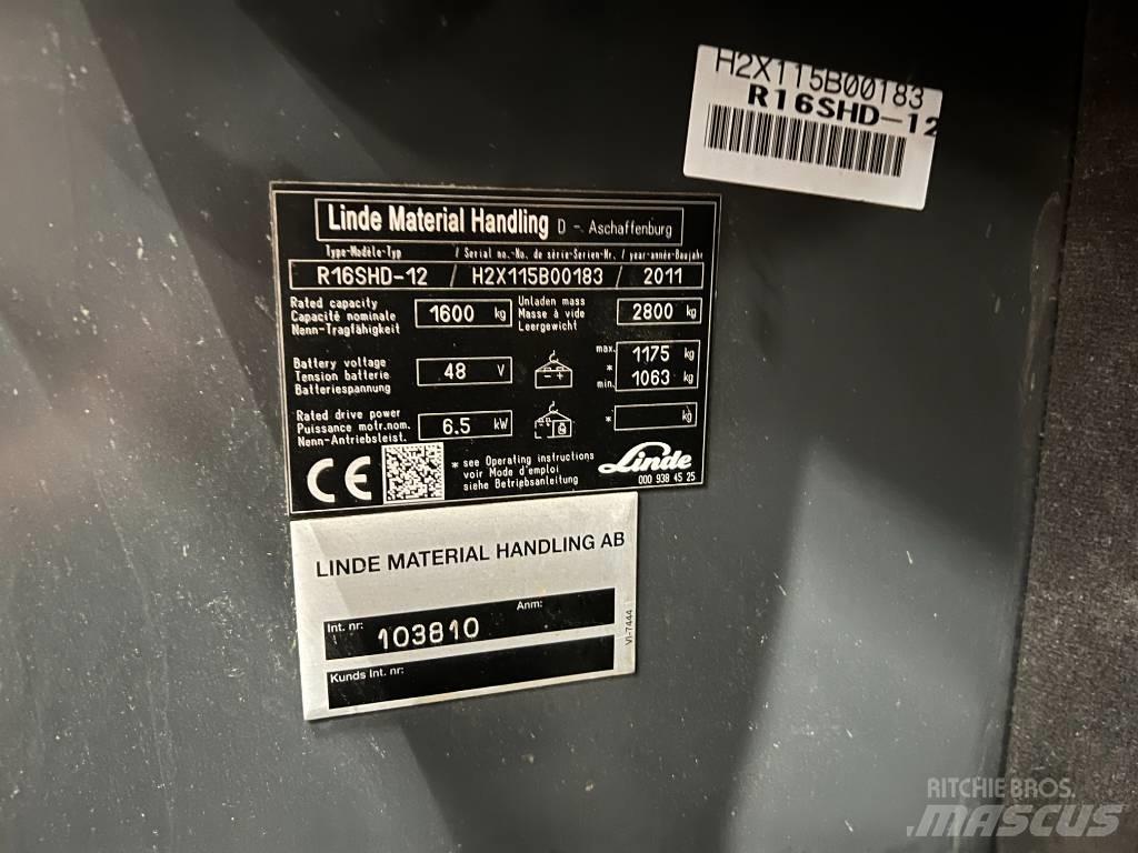 Linde R16S Skyvemasttruck