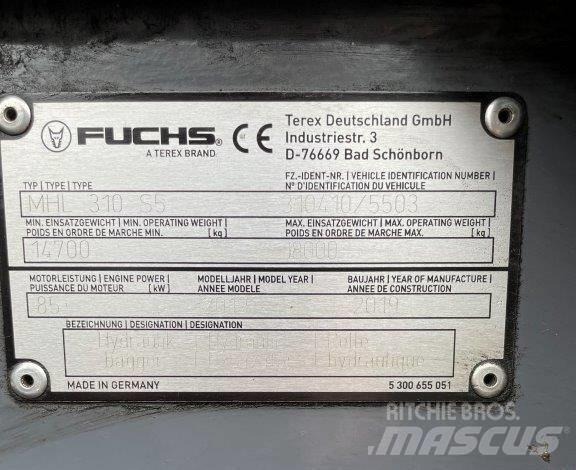 Fuchs MHL310F Gravemaskiner for avfallshåndtering