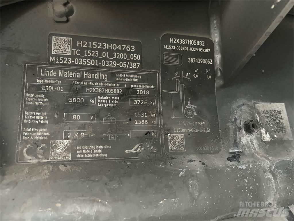 Linde E30L-01 Elektriske trucker