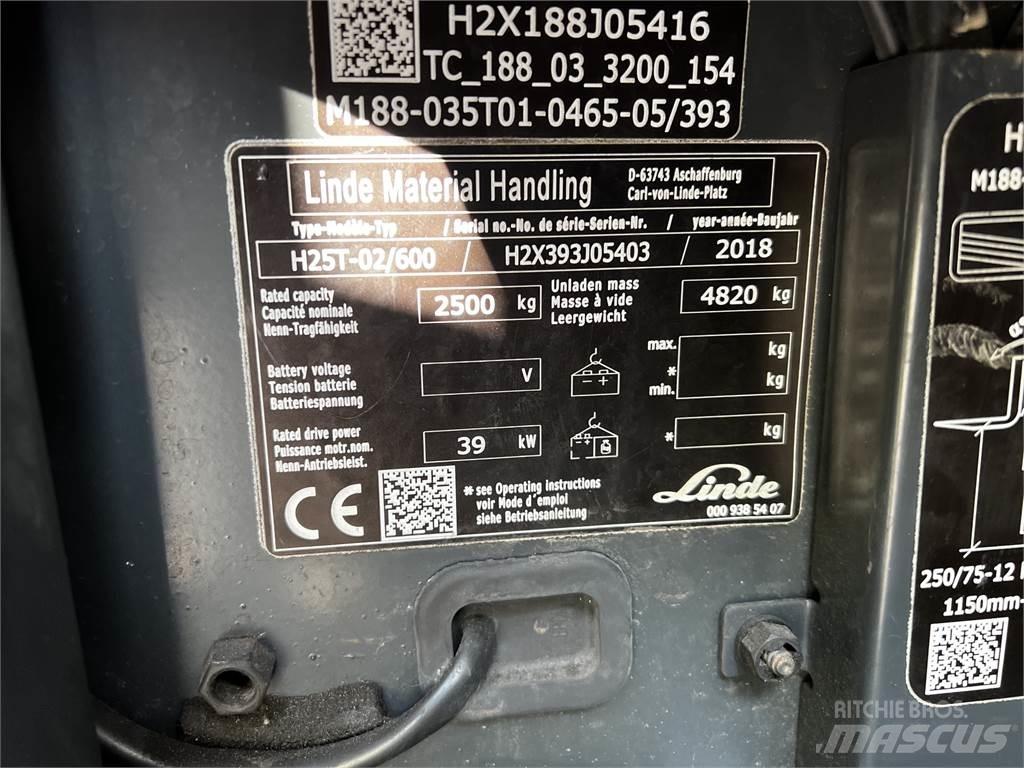 Linde H25T/600 Propan trucker