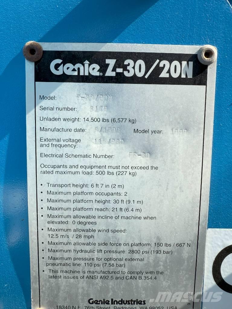Genie Z 30/20 Leddede bomlifter