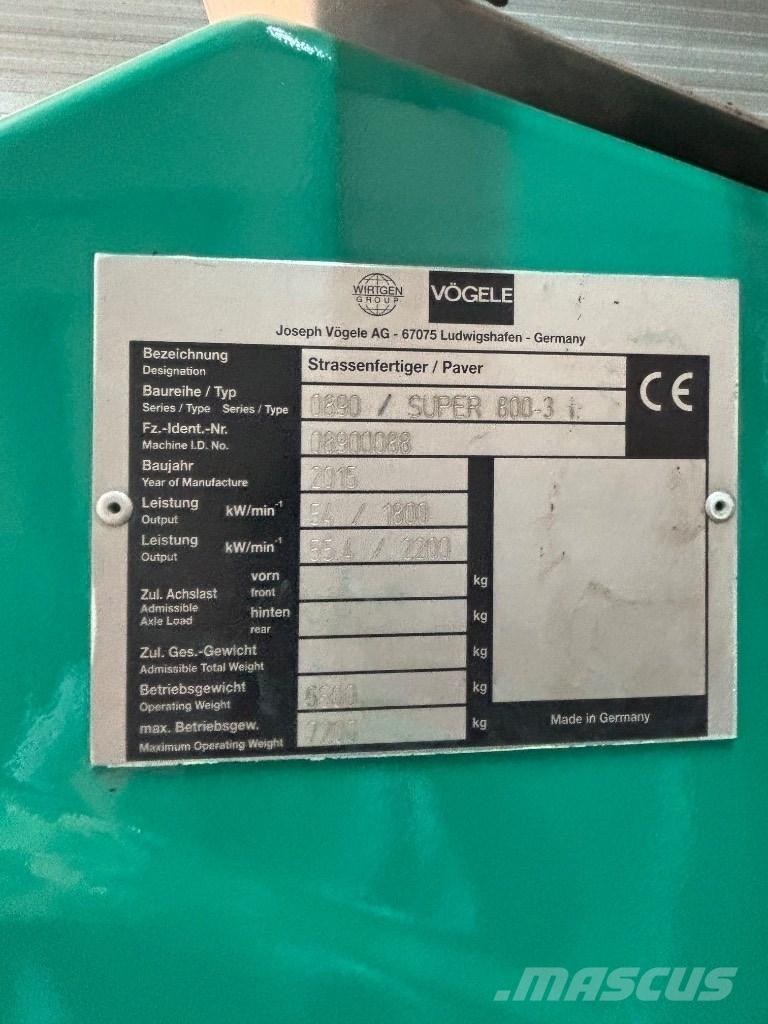 Vögele 800-3i Veiskrape