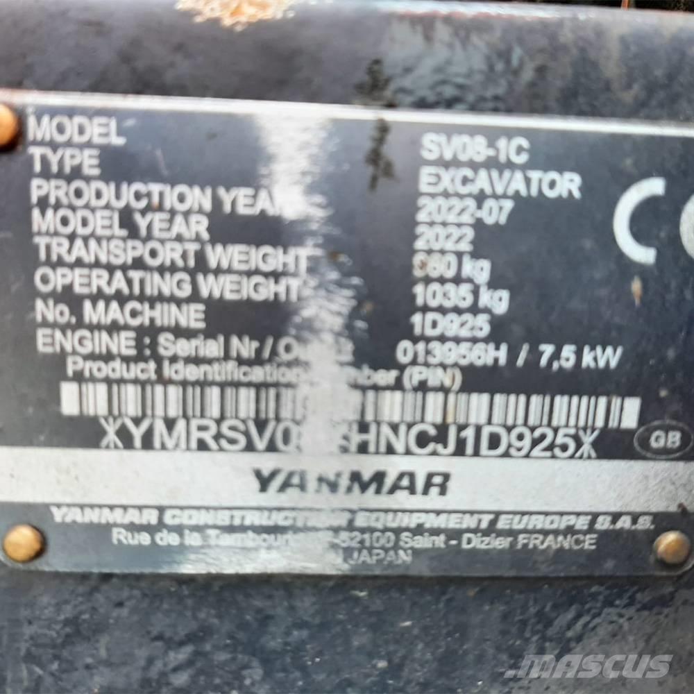 Yanmar SV 08 Minigravere <7t