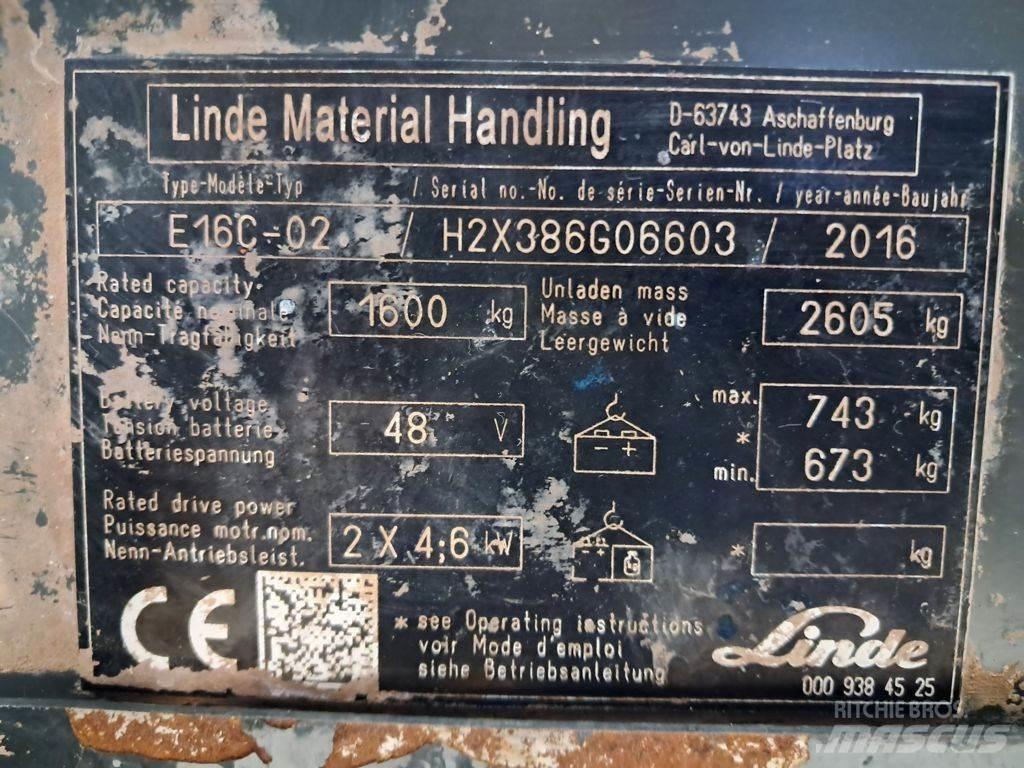 Linde E16C-03 Elektriske trucker