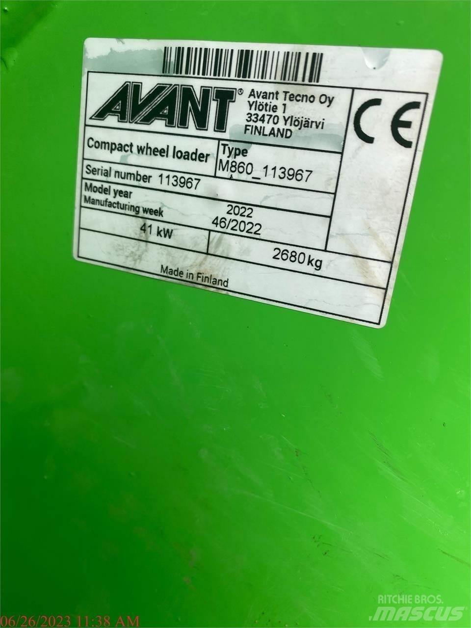 Avant 860I Hjullastere