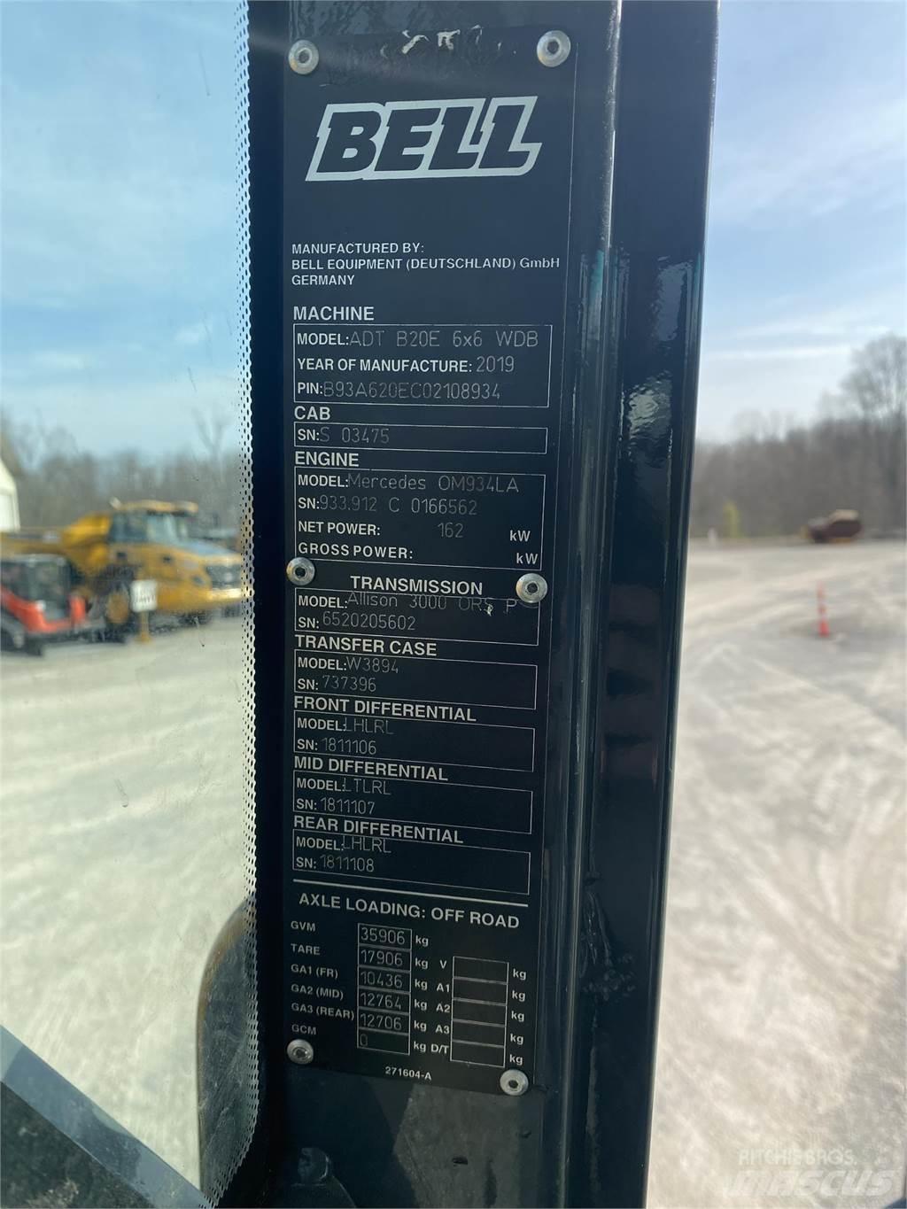 Bell B20E Rammestyrte Dumpere