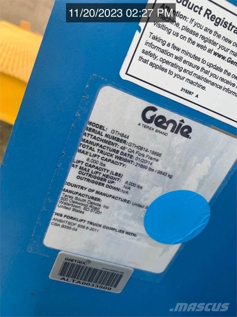 Genie GTH844 Teleskoplastere