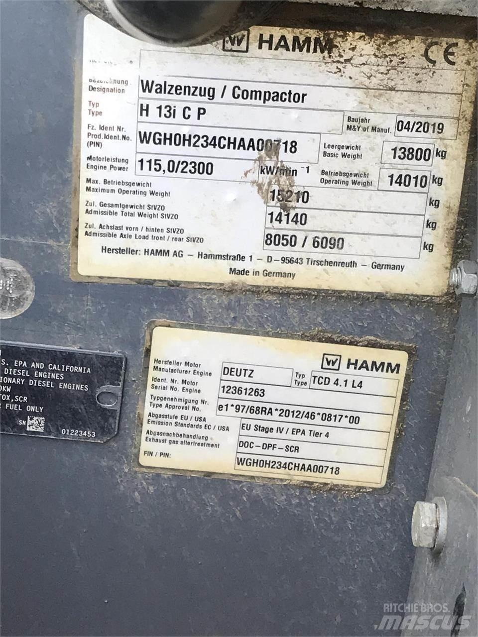 Hamm H13ICP Avfallspresser