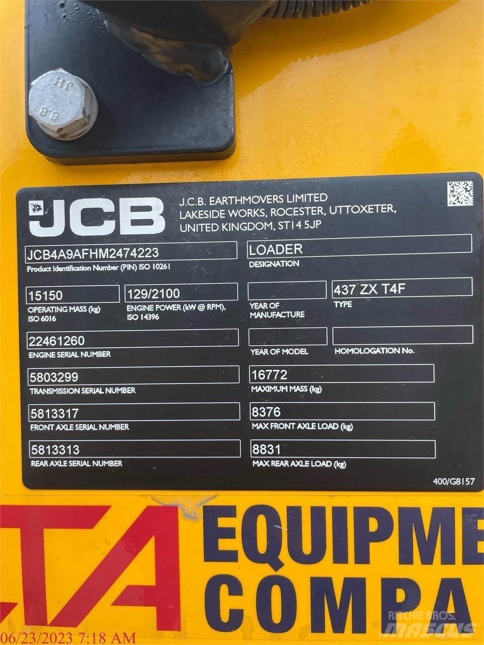 JCB 437ZX Hjullastere