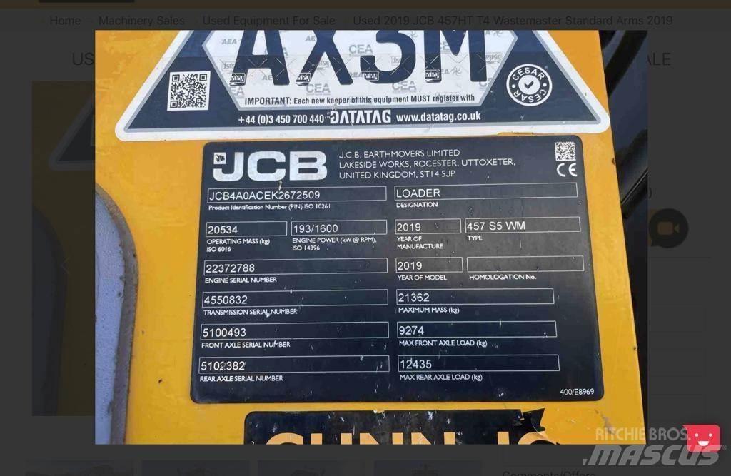 JCB 457 Hjullastere