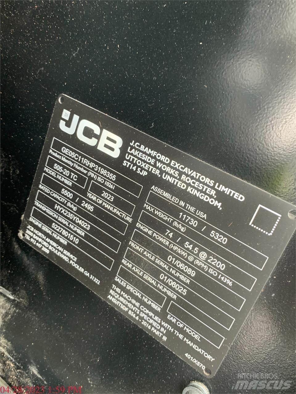 JCB 505-20TC Teleskoplastere