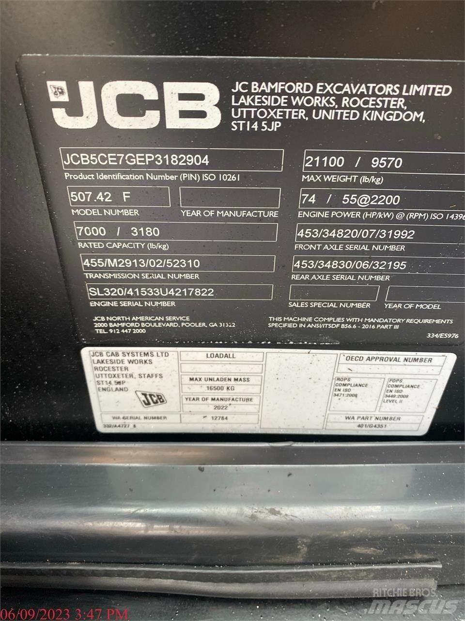 JCB 507-42 Teleskoplastere
