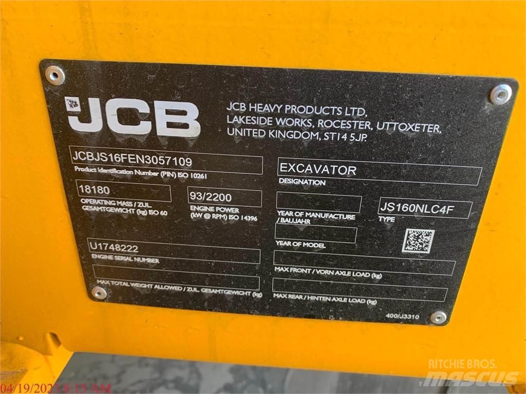 JCB JS160 Beltegraver