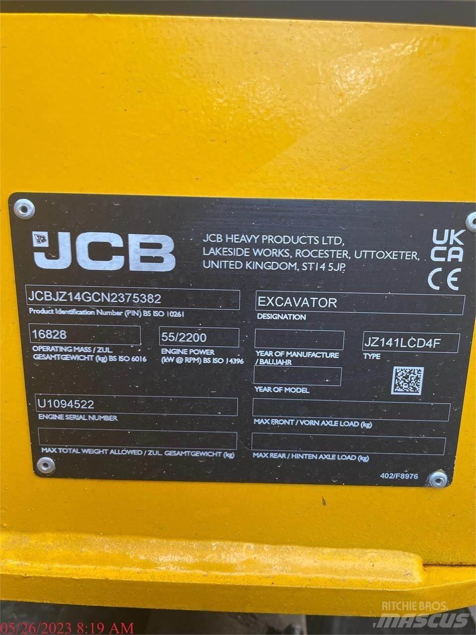 JCB JZ141 LC Beltegraver