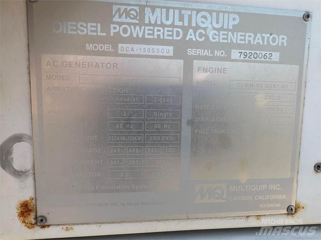 MultiQuip 150 KVA Andre Generatorer