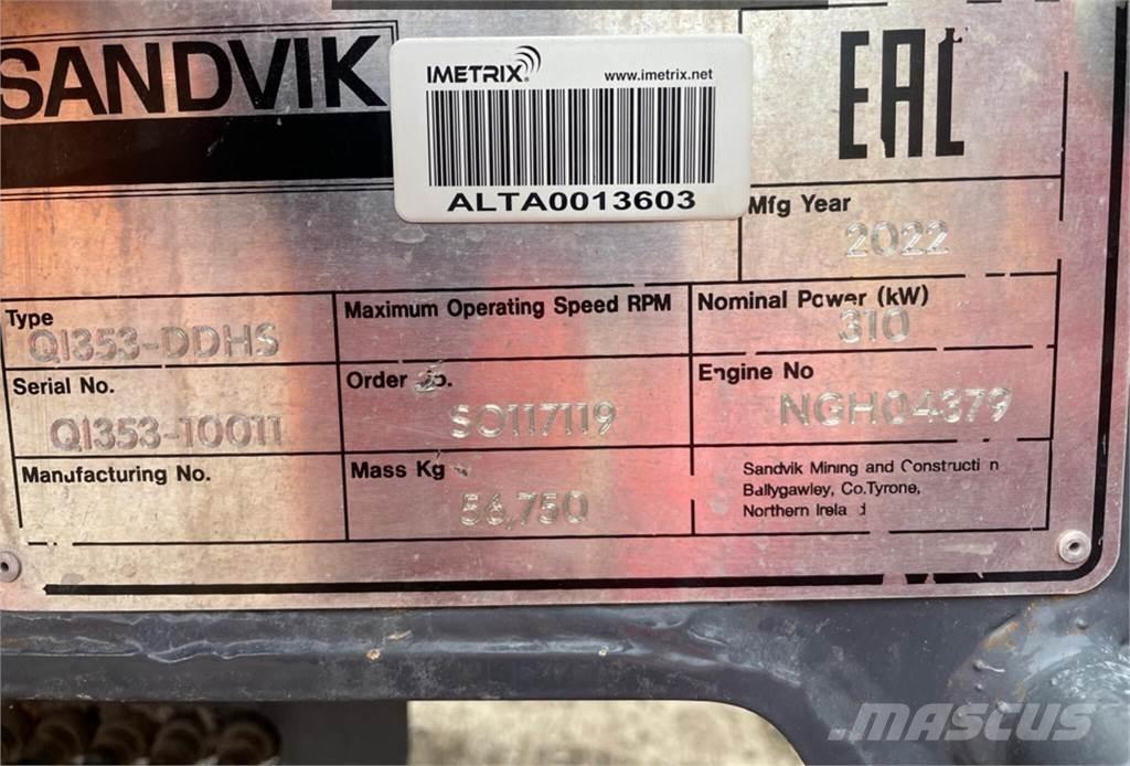 Sandvik QI353-DDHS Knusere