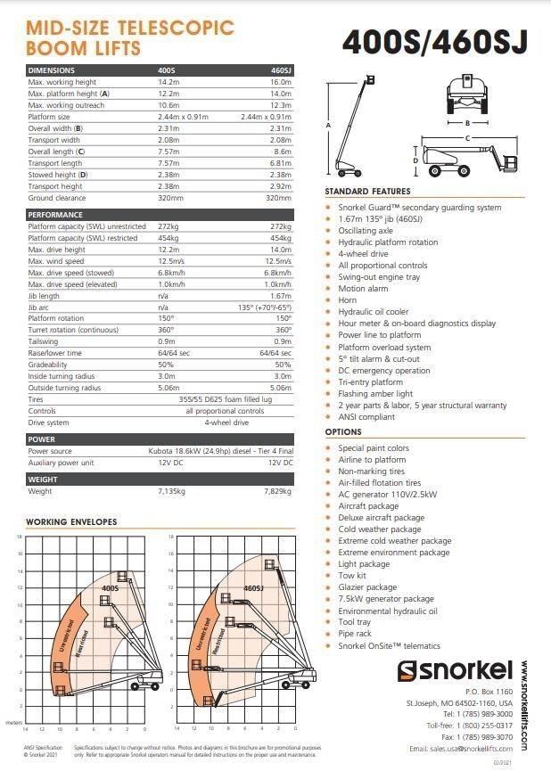 Snorkel 460SJ Teleskop bomlifter