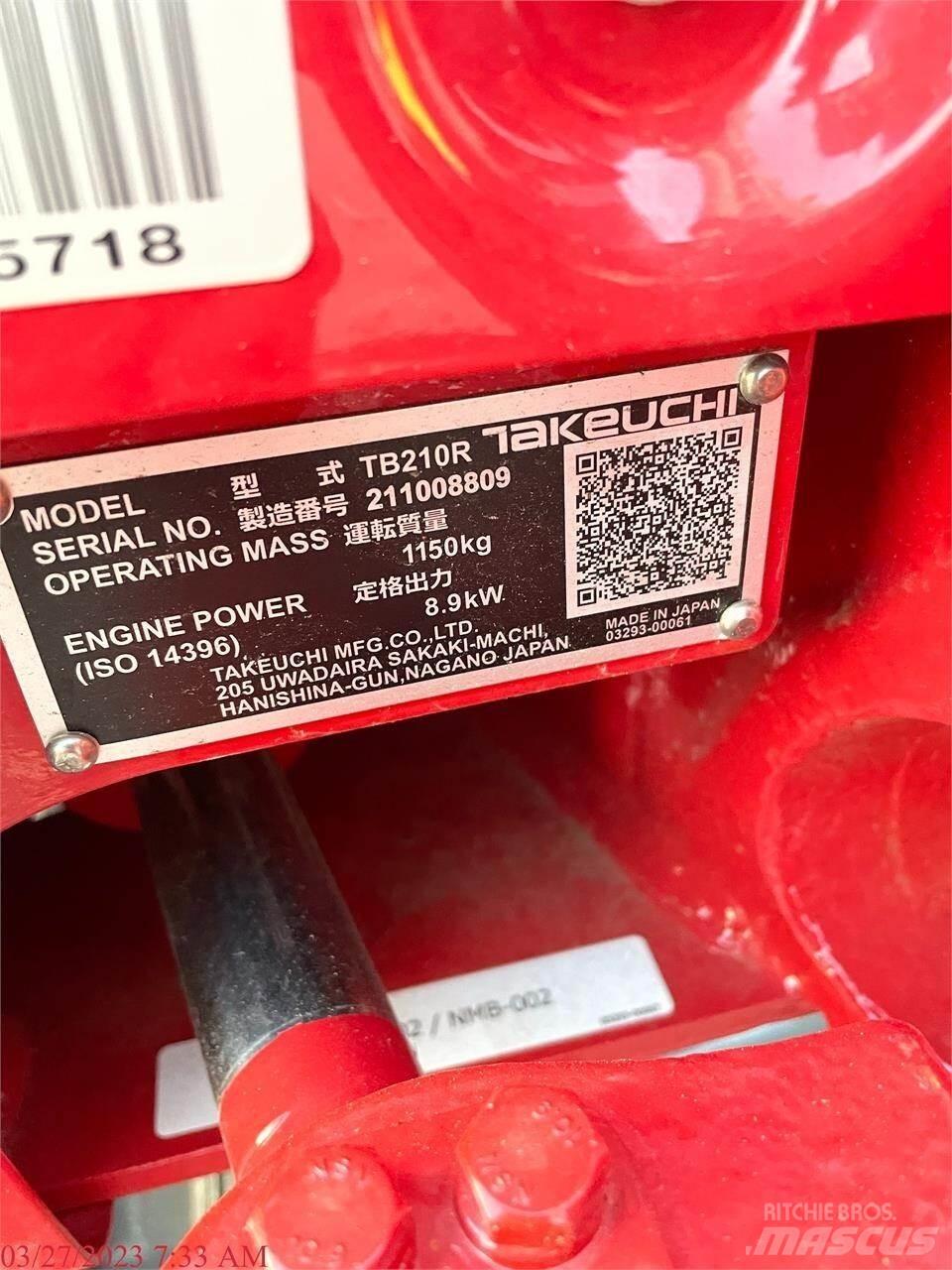 Takeuchi TB210R Minigravere <7t