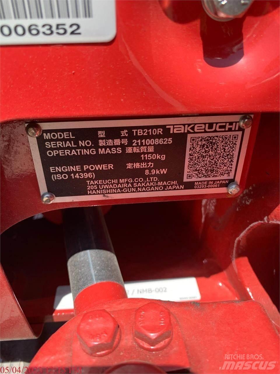 Takeuchi TB210R Minigravere <7t