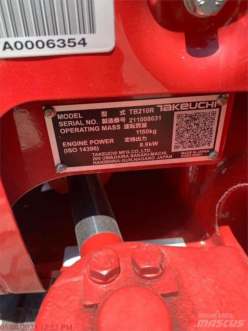 Takeuchi TB210R Minigravere <7t