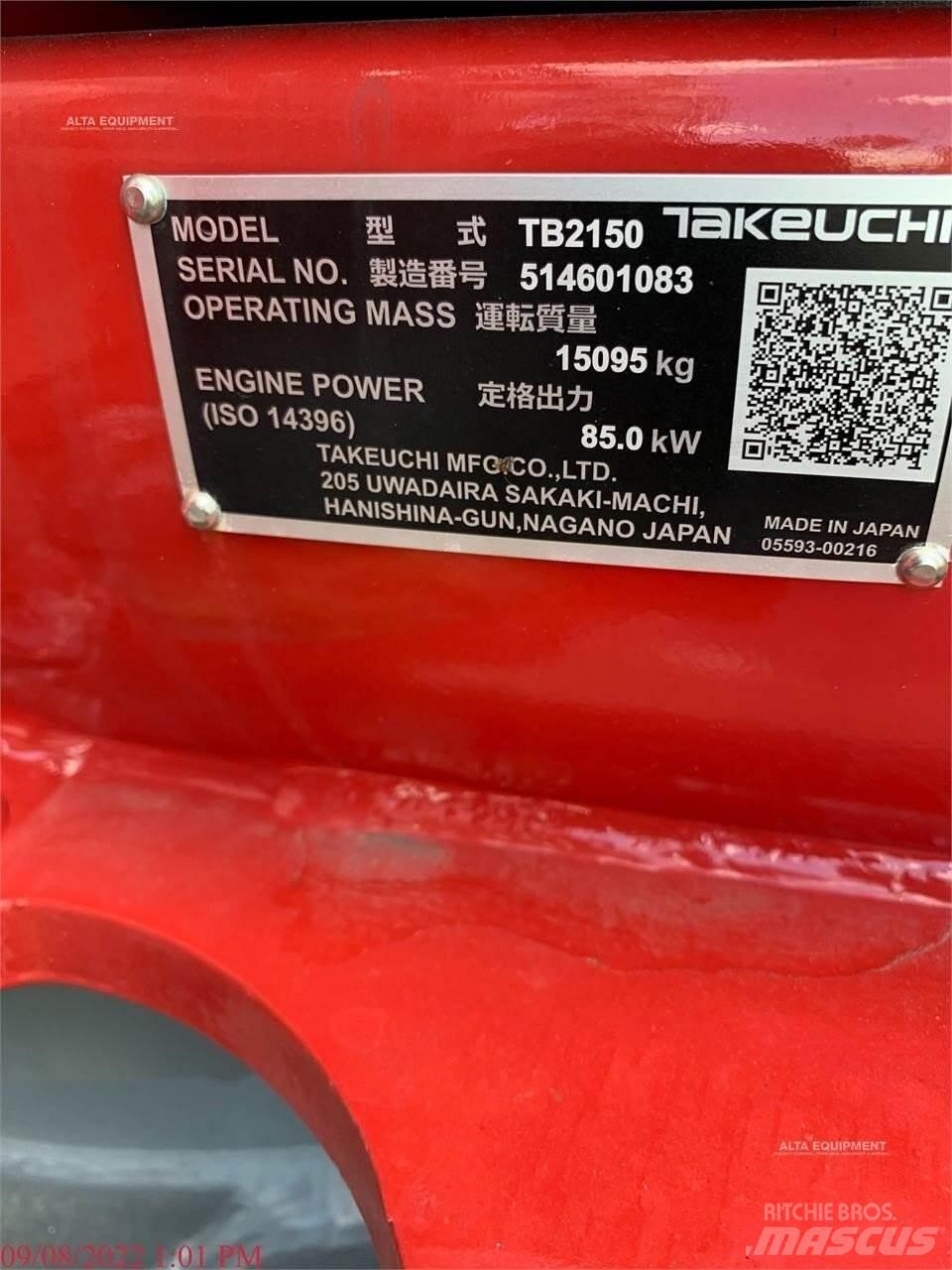 Takeuchi TB2150 Beltegraver