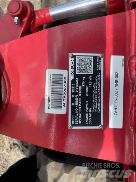 Takeuchi TB216 Minigravere <7t