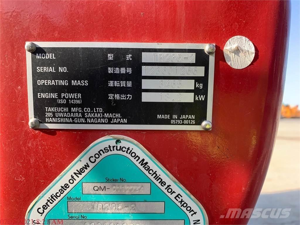 Takeuchi TB235-2 Minigravere <7t