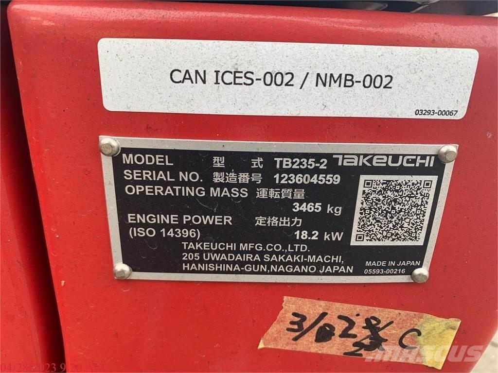 Takeuchi TB235-2 Minigravere <7t