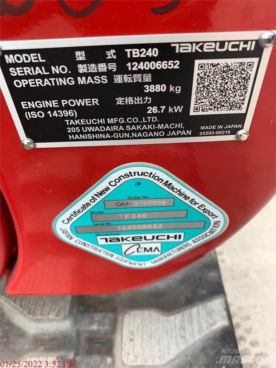 Takeuchi TB240 Minigravere <7t