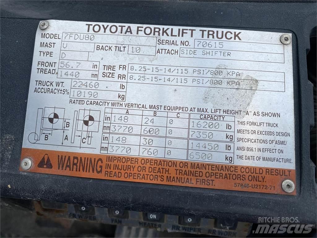 Toyota 7FDU80 Gaffeltrucker - Annet