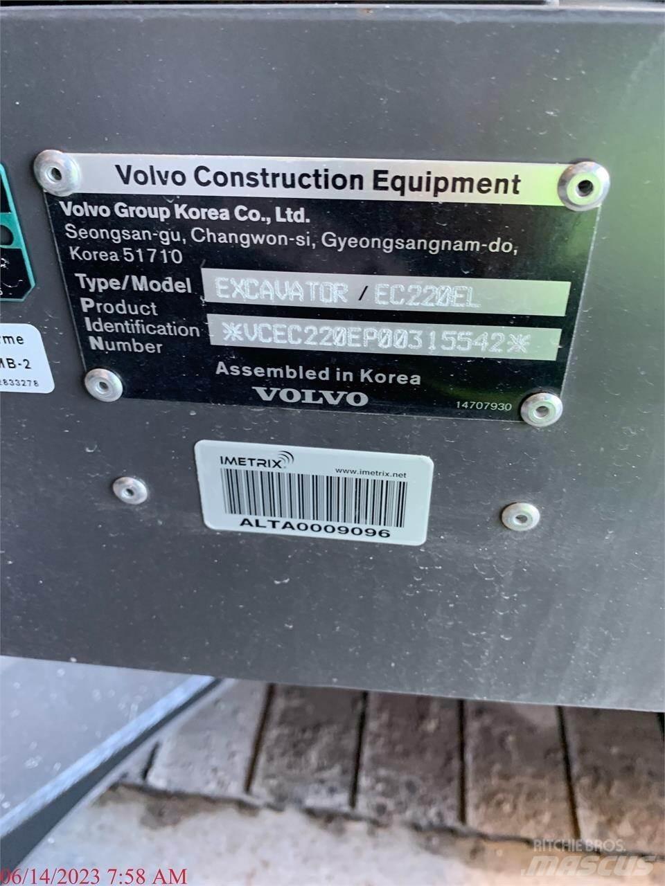 Volvo EC220EL Beltegraver