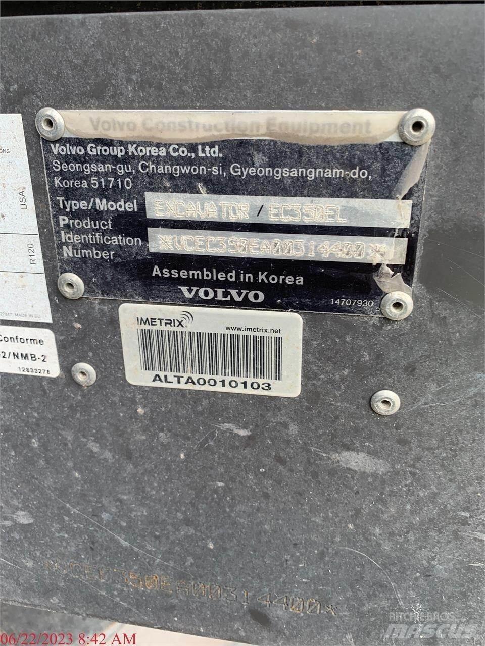 Volvo EC350EL Beltegraver