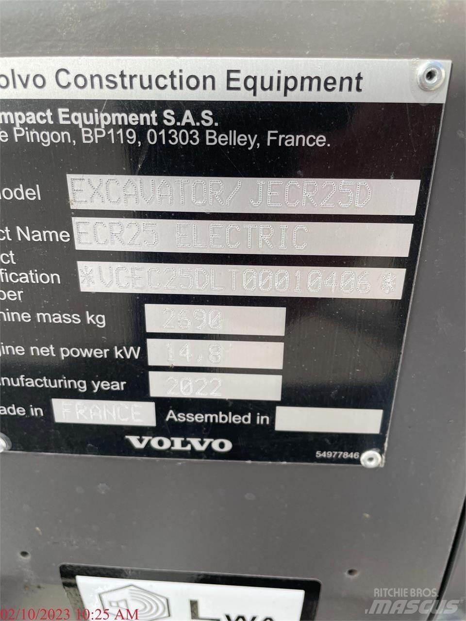 Volvo ECR25D Minigravere <7t