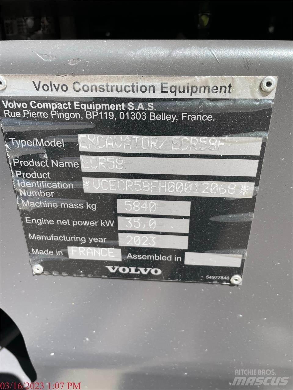 Volvo ECR58F Beltegraver