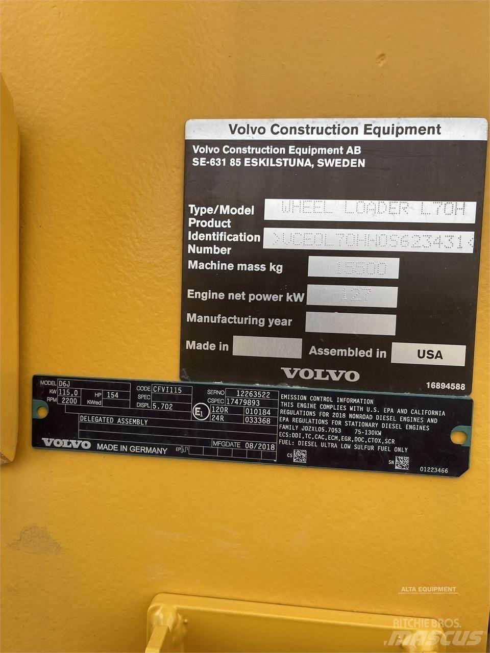 Volvo L70H Hjullastere