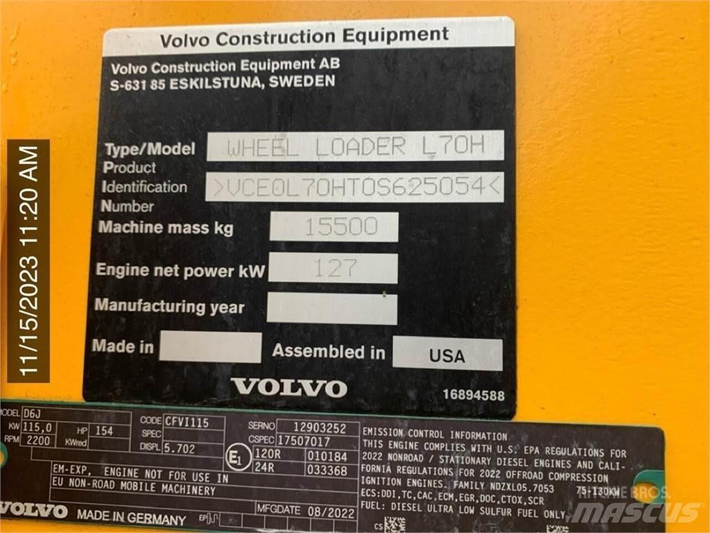Volvo L70H Hjullastere