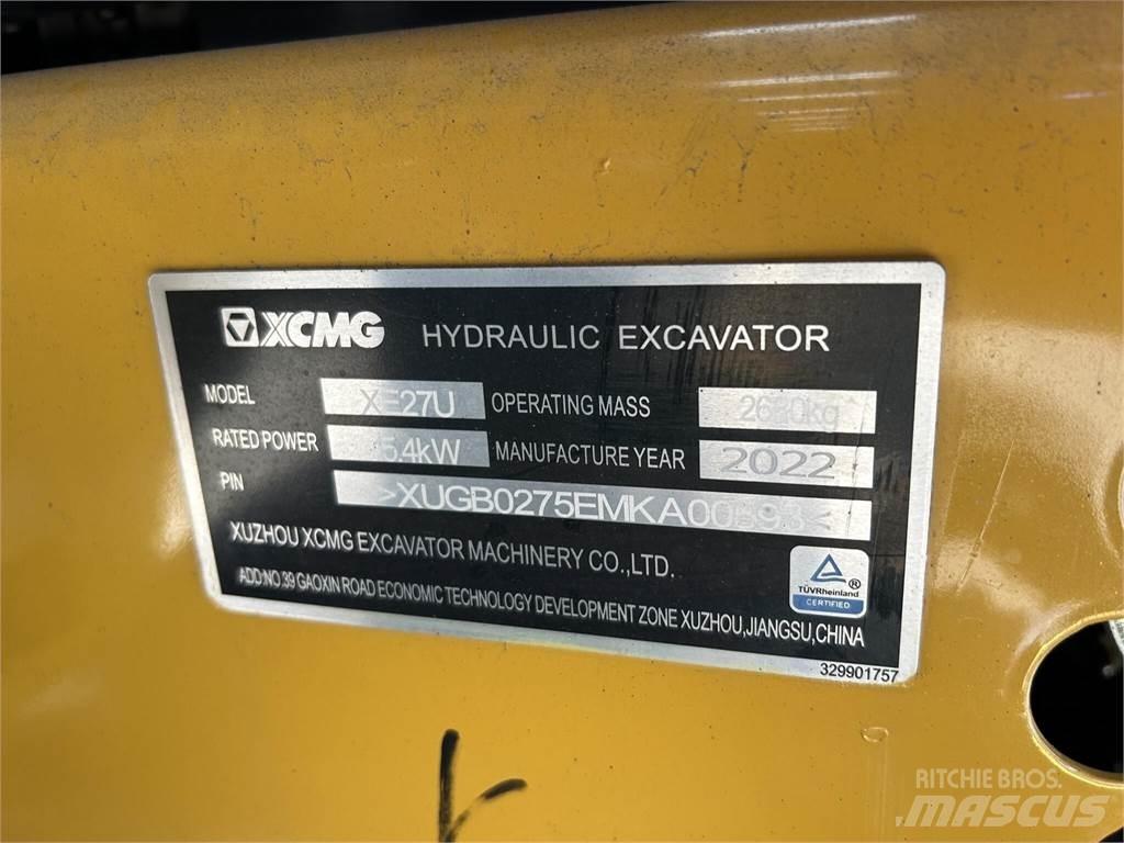 XCMG XE27U Minigravere <7t