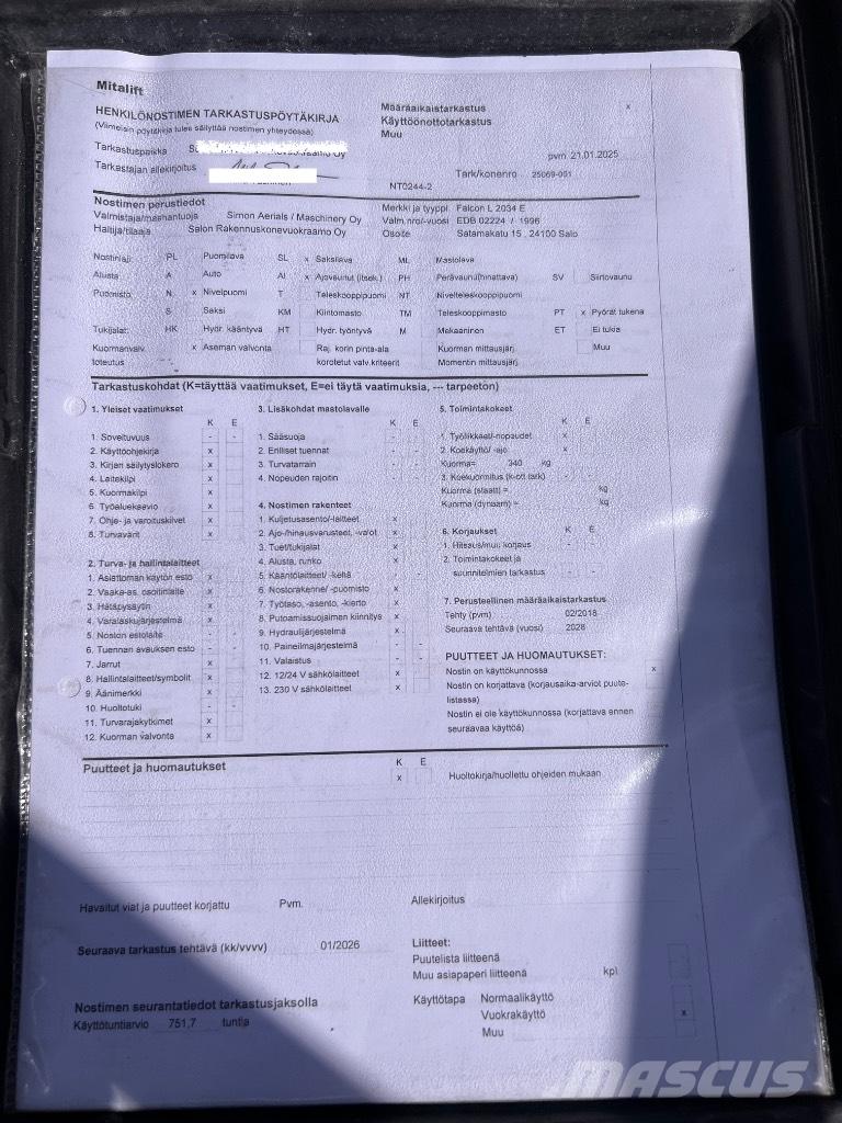 Simon L 2034 E Sakselifter