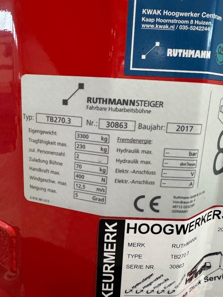 Ruthmann TB 270 Bilmontert lift