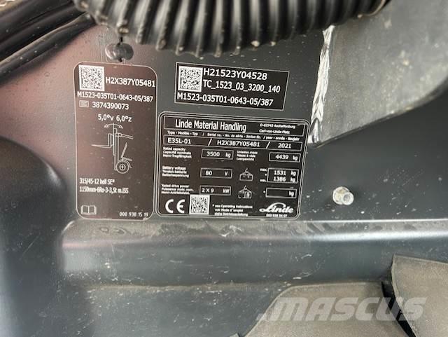 Linde E35L Elektriske trucker