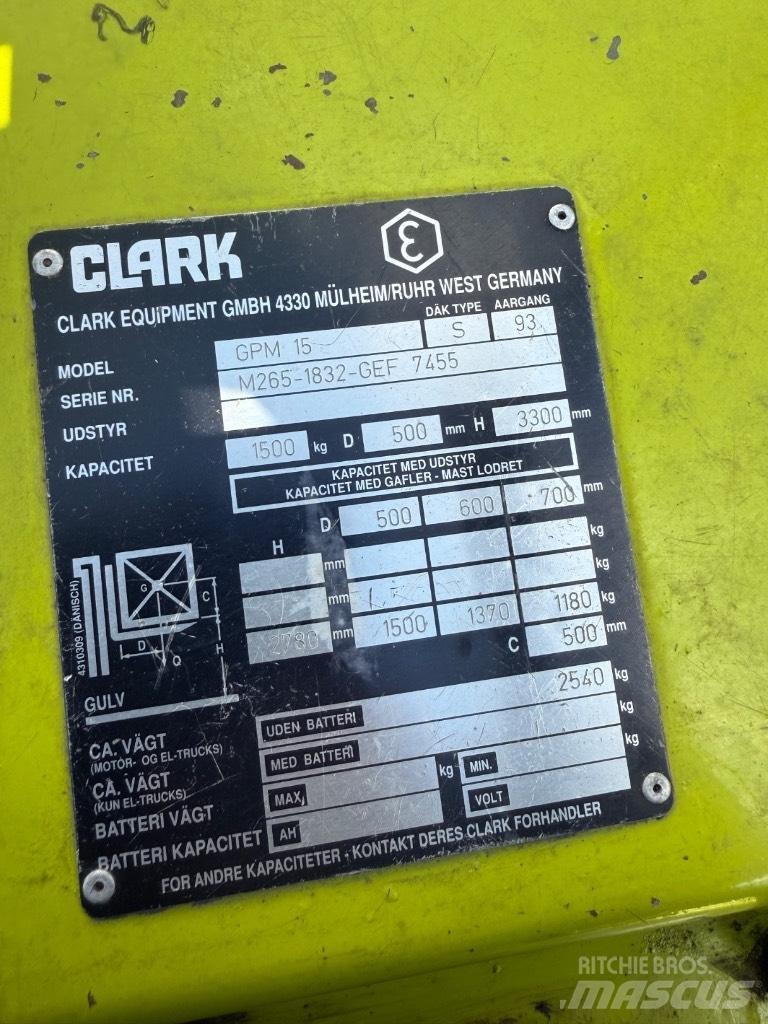 Clark GCM15 Propan trucker