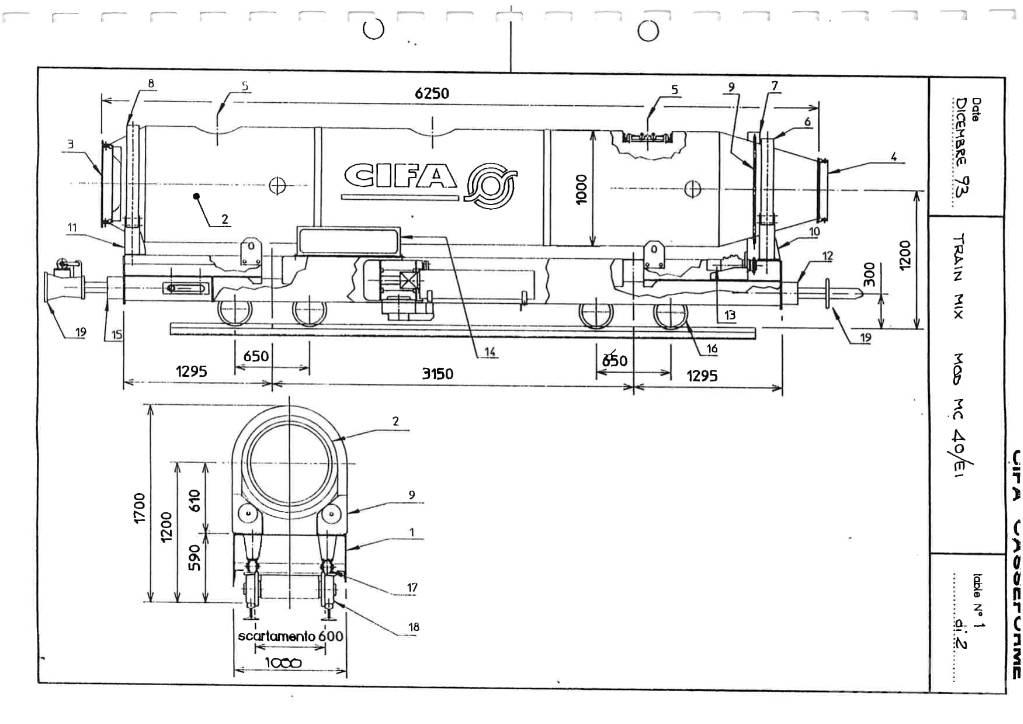 Cifa MC 40/EI Betong tilbehør