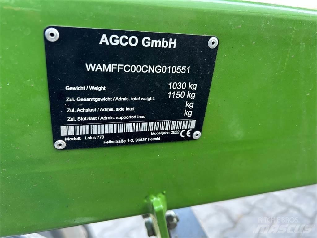 Fendt Lotus 770 Raker og høyvendere