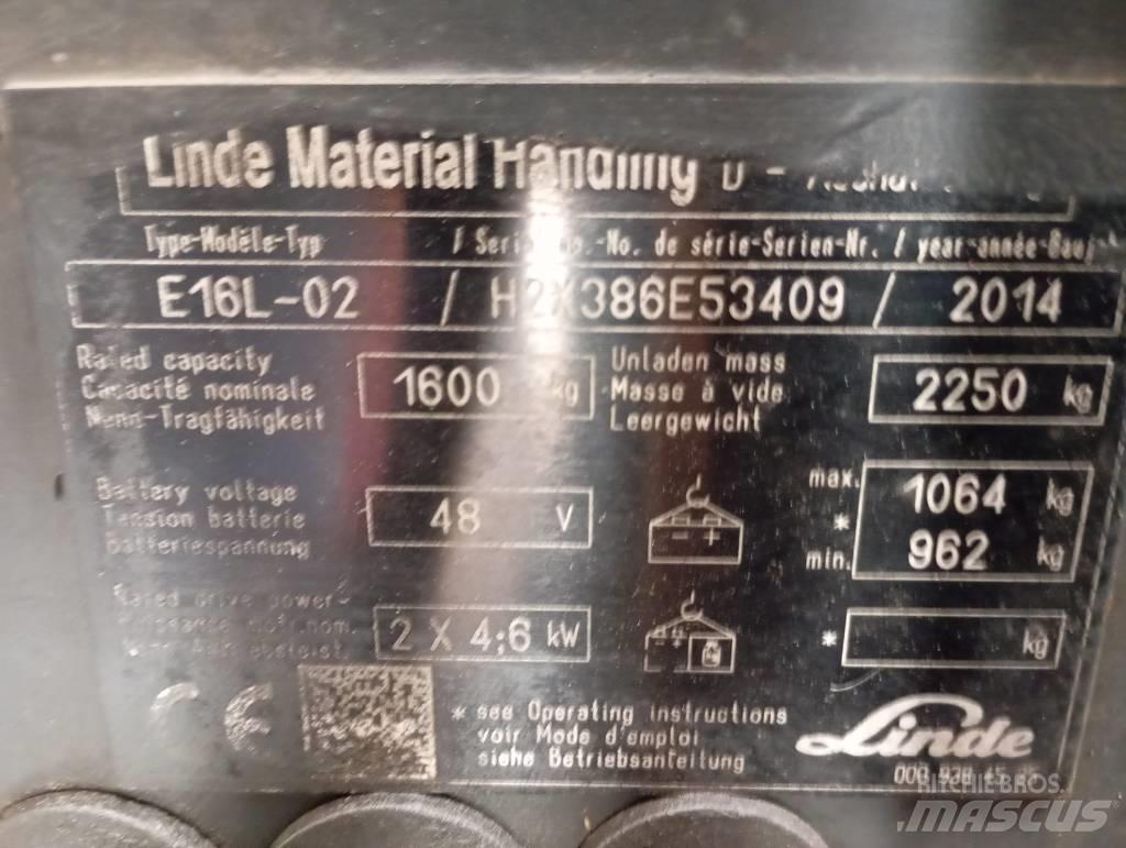 Linde E 16 Elektriske trucker