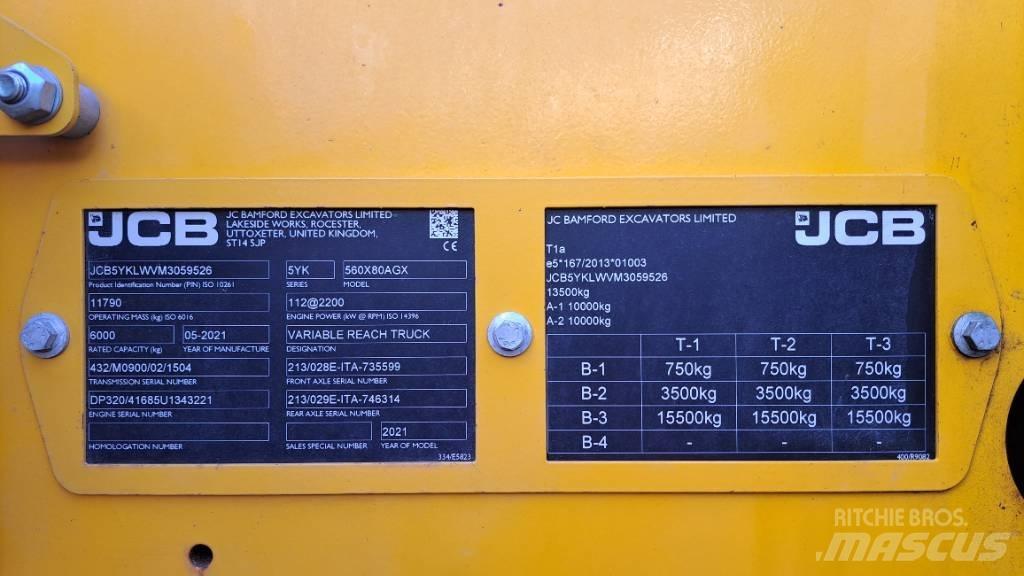 JCB 560-80 Agri Xtra Teleskoplastere for Landbruk