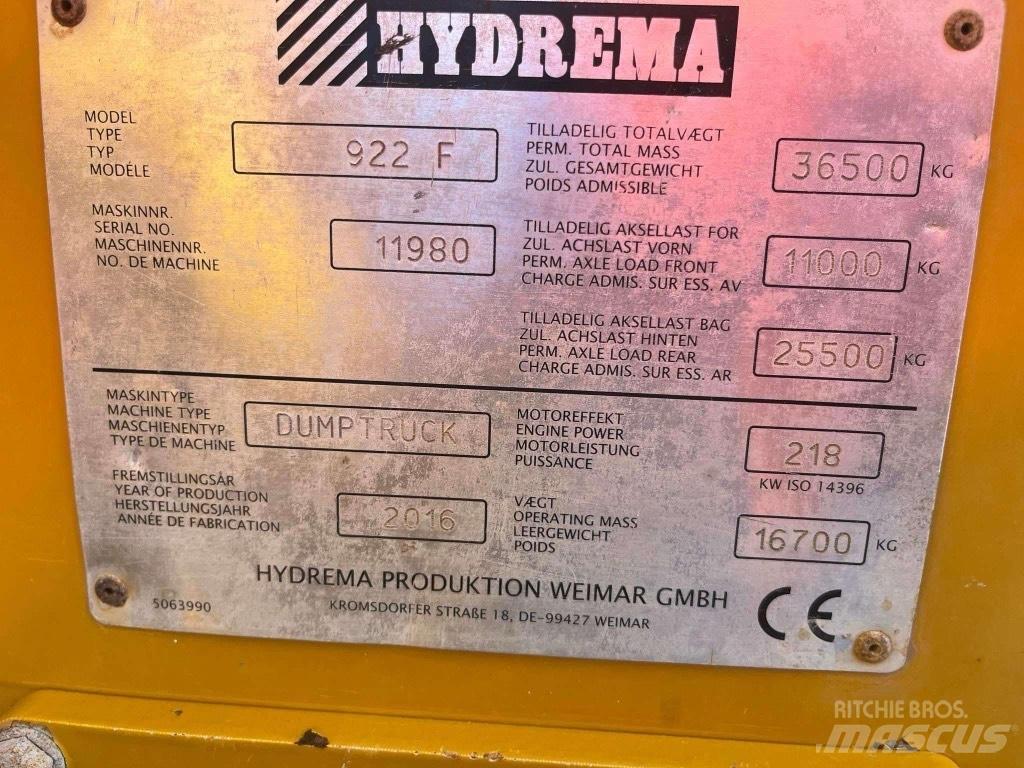 Hydrema 922 F Mini dumpere