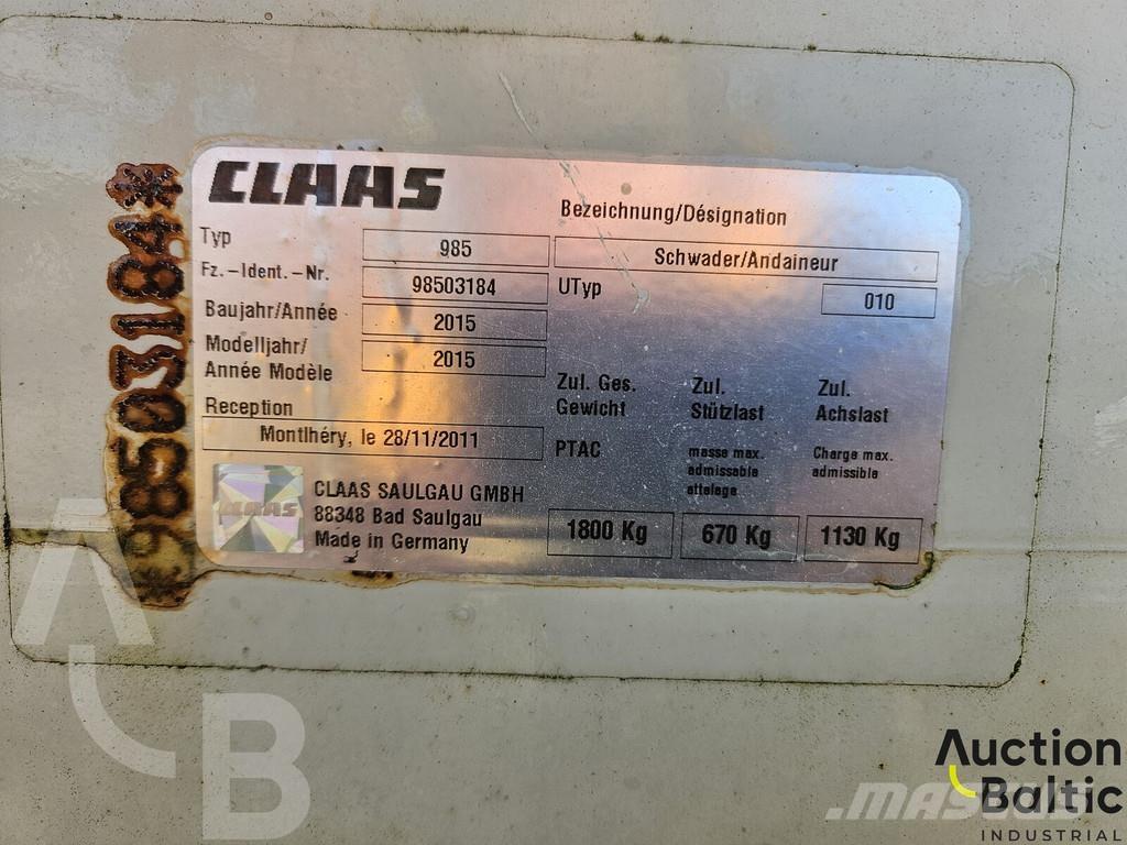 CLAAS Liner 2600 Annet laste- og graveutstyr