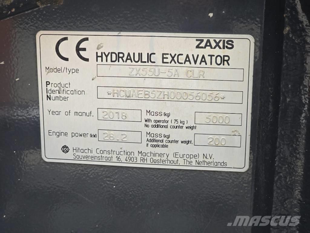 Hitachi ZX55U-5A CLR Minigravere <7t