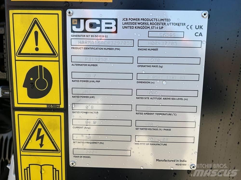 JCB G65QS Diesel Generatorer