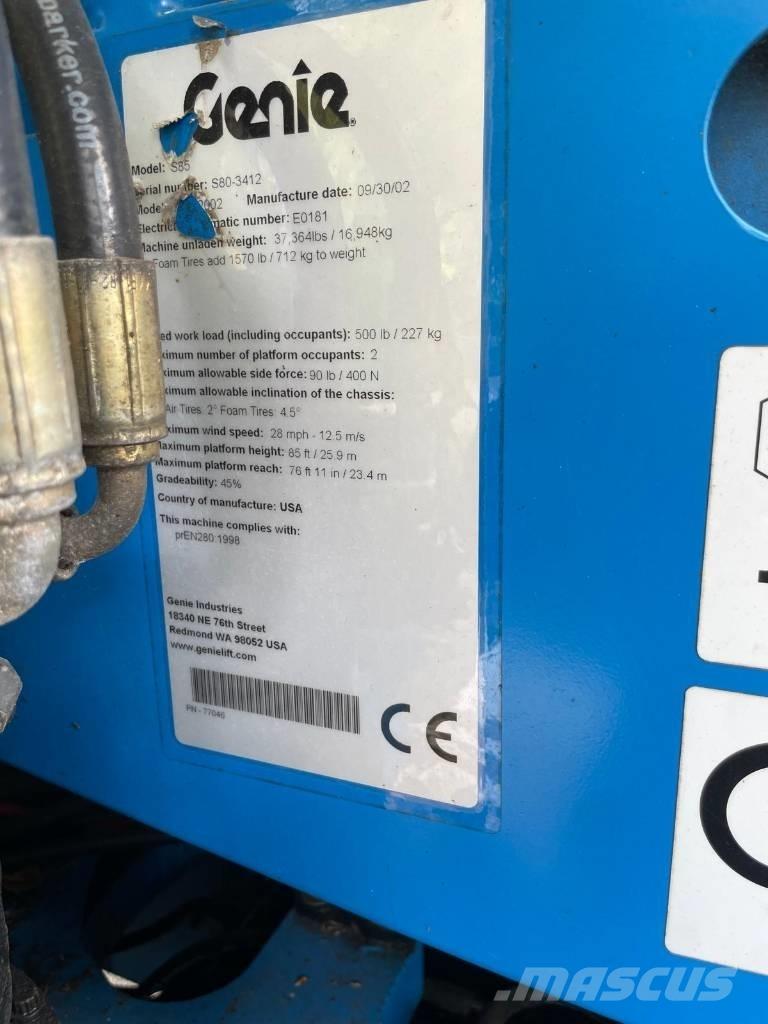 Genie S 85 Teleskop bomlifter